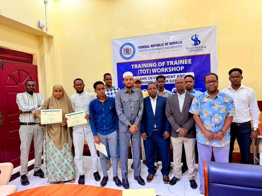 Training of Trainers Workshop certificate presentation